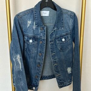 KanCan Henney Classic Distressed Trucker Jean Jacket